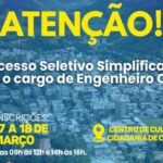 A Prefeitura de Castelo torna público o edital para o processo seletivo destinado ao cargo de Engenheiro Civil