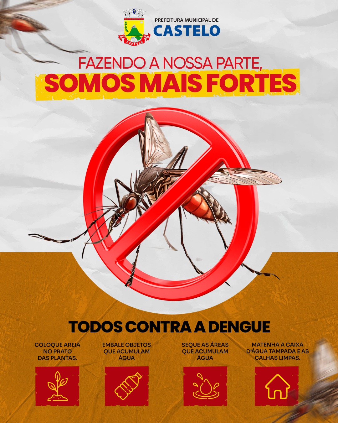 Leia mais sobre o artigo Prefeitura de Castelo intensifica ações contra o mosquito da dengue e reforça importância da participação da população