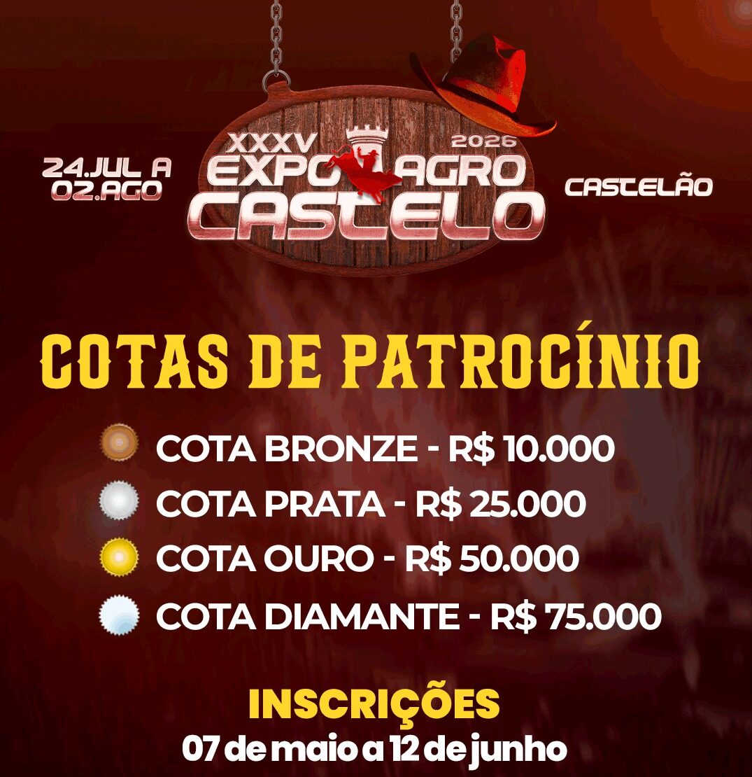 Leia mais sobre o artigo Edital de Chamamento Público para seleção de patrocinadores de XXXV ExpoAgro Castelo