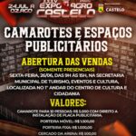 Prefeitura inicia venda de camarotes e espaços publicitários para a Expo Agro de Castelo 2026